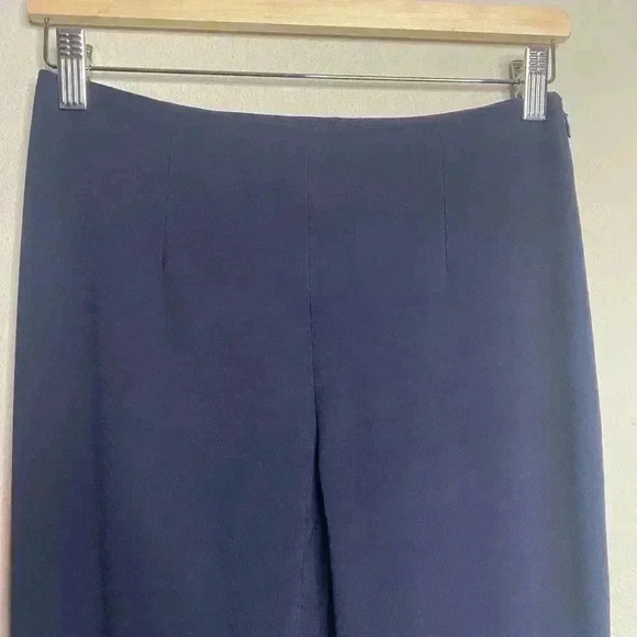 Galvan London Pants Flare Ruffle Hem Pull On Trouser Pants Blue Size 2 - Picture 3 of 10
